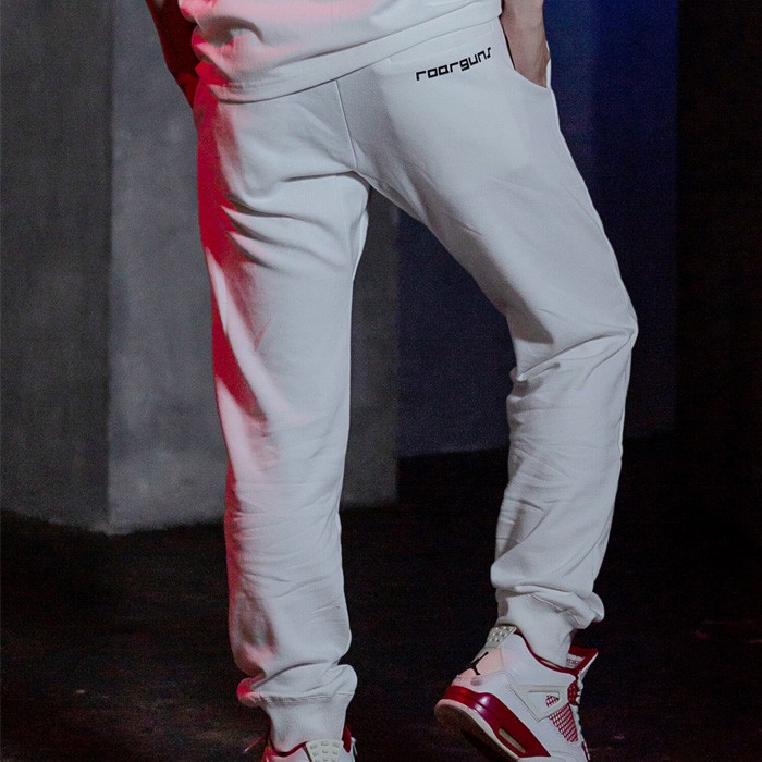 roarguns ロアー ロアーガンズ ヒュンメル ロゴ刺繍パンツ ホワイト
