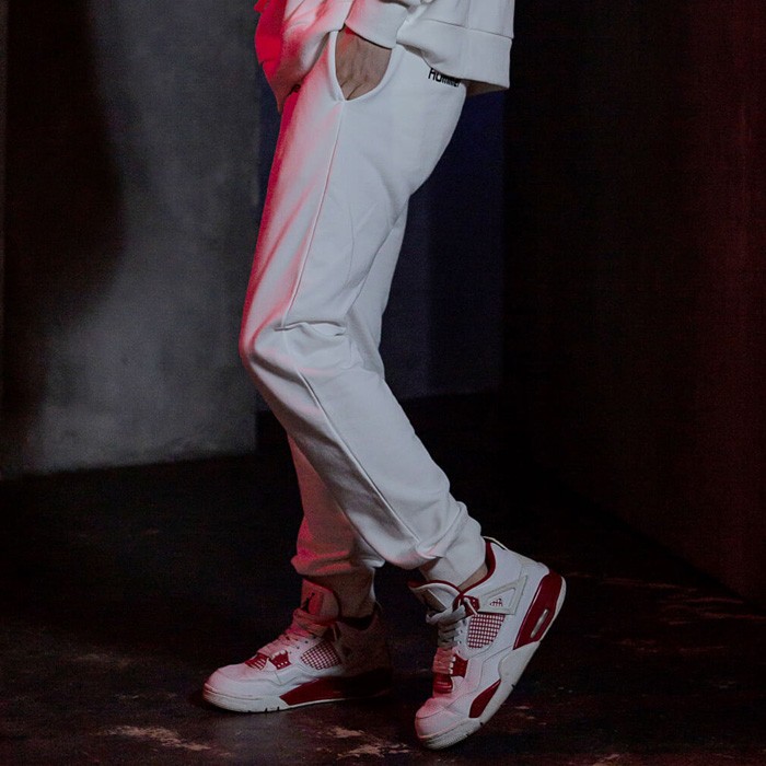 roarguns ロアー ロアーガンズ ヒュンメル ロゴ刺繍パンツ ホワイト