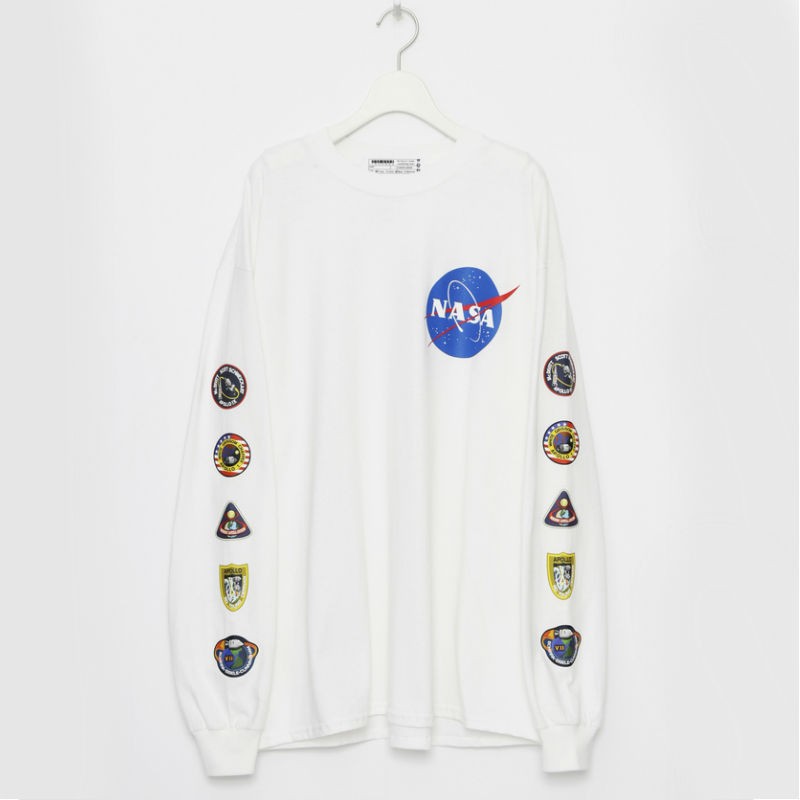 LEGENDA レジェンダ NASA ナサ コラボ ロンT T-shirt ロングTシャツ 長袖 ナサ ユニセックス カジュアル ストリート オーバー  ルーズ :lec781:G FIELD 通販 