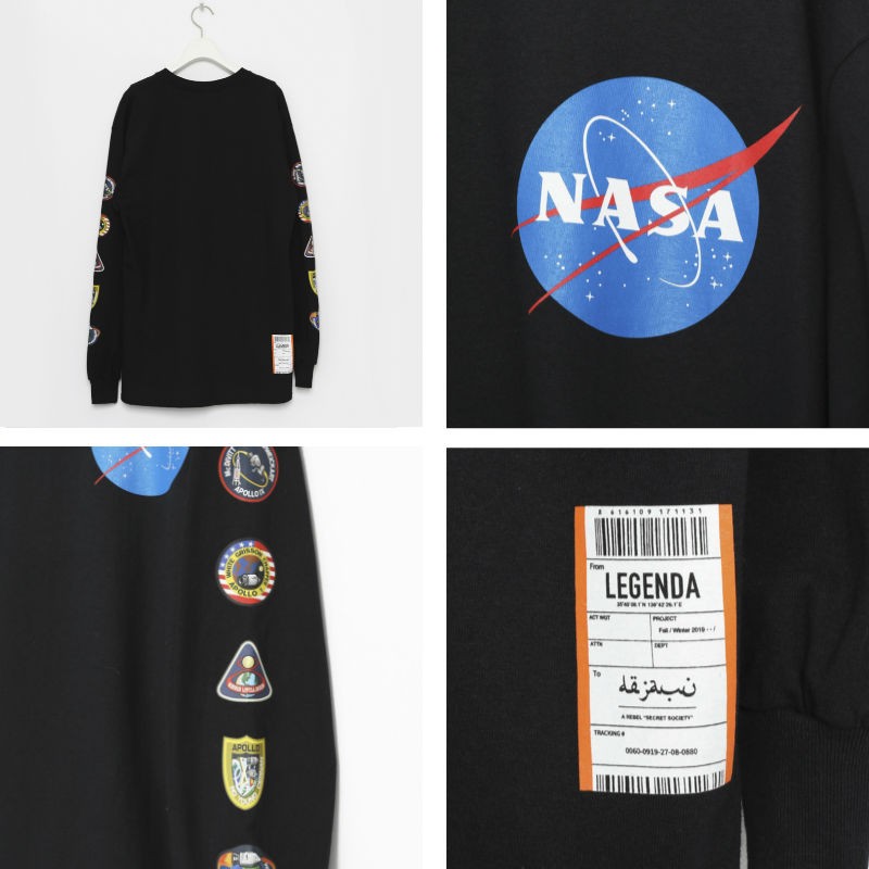 女研×LEGENDAコラボ　ロンT　ブラック　L 数量限定】LHPコラボ SPRAY ロンT BLACK – 446 - DOUBLE FOUR SIX -