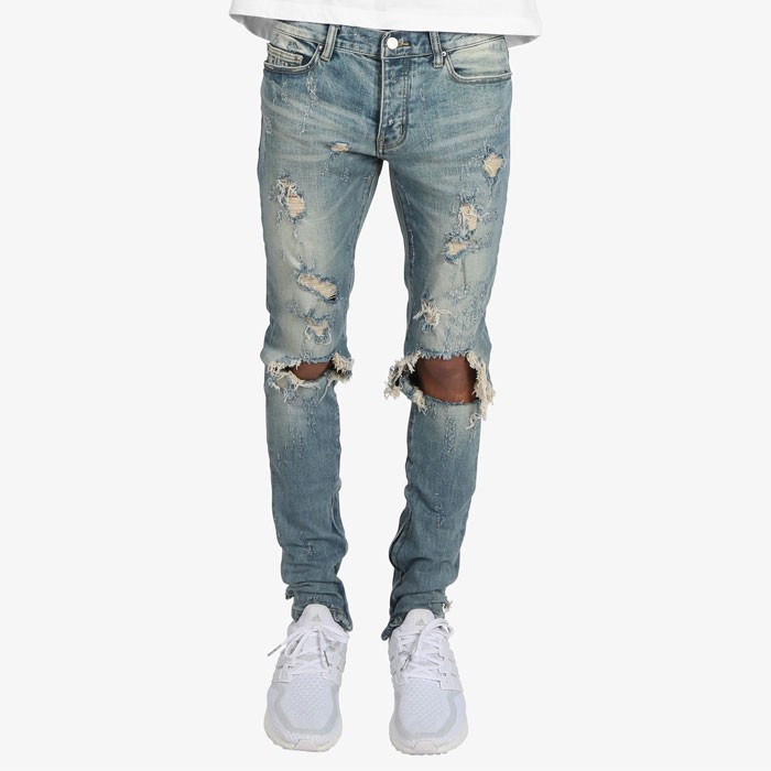 mnml ミニマル M47 STRETCH DENIM ストレッチ 裾ZIPジップ