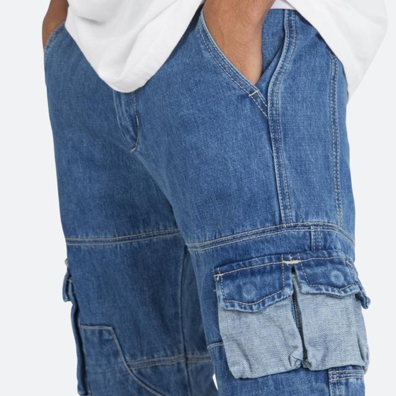 mnml ミニマル V244 CARGO DENIM メンズ カーゴパンツ デニム ジーンズ ワイドパンツ バギーパンツ ストリート カジュアル ルーズ mnml（ミニマル） カーゴデニム V244 CARGO DENIM メンズ ジーンズ