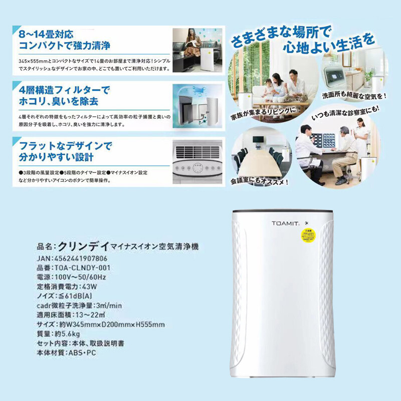完成品 Clindy Negative Ion Air Purifier クリンディマイナスイオン 空気清浄機 4個入 空気清浄機 Epiceventsdoral Com