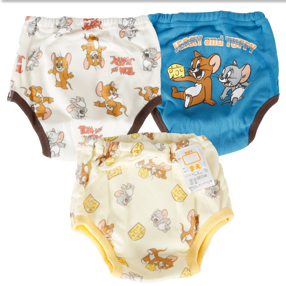 3 листов комплект Tom . Jerry TOM&amp;JERRY 3 слой тренировочные штаны tore плоскодонная лодка itore ребенок нижнее белье baby нижнее белье 90 95 100 мужчина девочка 