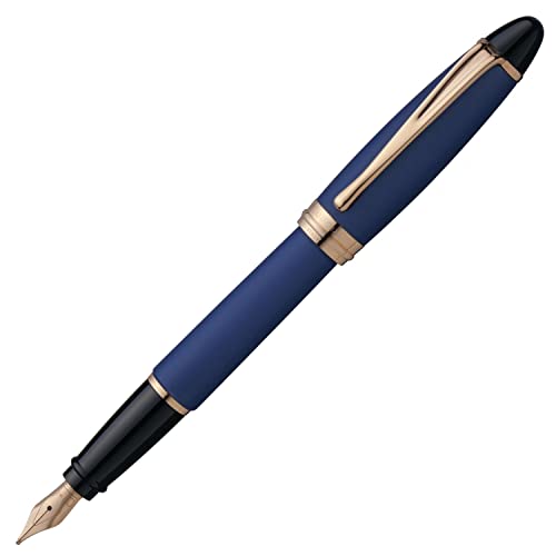  Aurora fountain pen M middle character Epsilon satin rose Gold B10-PB blue both for type regular imported goods 
