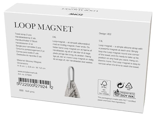 Zone Denmark( Zone Denmark ) magnet towel strap 2P soft gray 27924