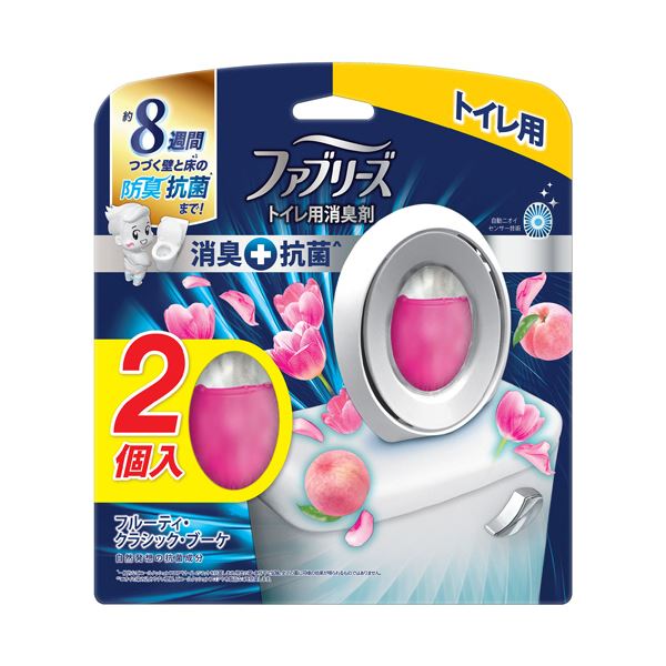P＆G ファブリーズ W消臭 トイレ用 消臭剤＋抗菌 置き型 フルーティー・クラシック・ブーケ 6.3ml×4個