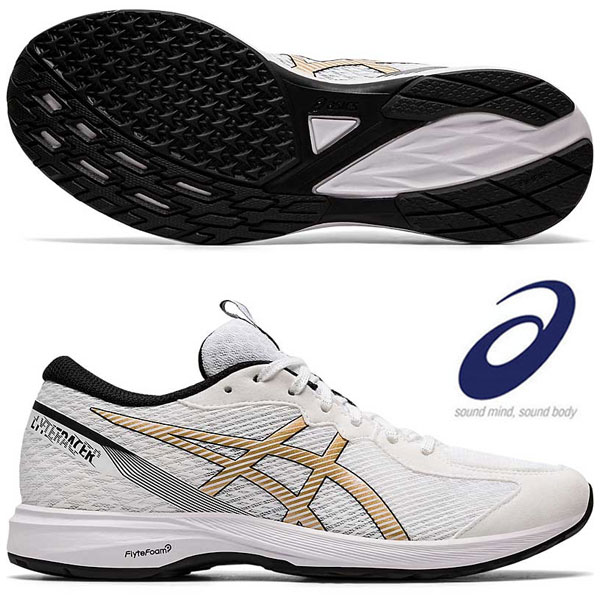 ASICS ライトレーサー2 1012A581 （ホワイト×ピュアゴールド） ランニングシューズ レディースの商品画像