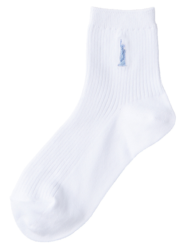 EAST BOY school носки 2 пара комплект белый темно-синий женщина бог вышивка 23~25 см длина 13 см женщина для 