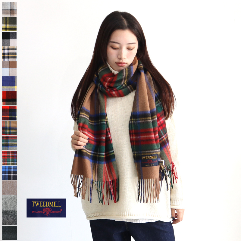 TWEEDMILL твид Mill шерсть tartan проверка палантин 50×190 muffler большой размер шаль женский мужской унисекс u- ste do шерсть покрывало на колени 