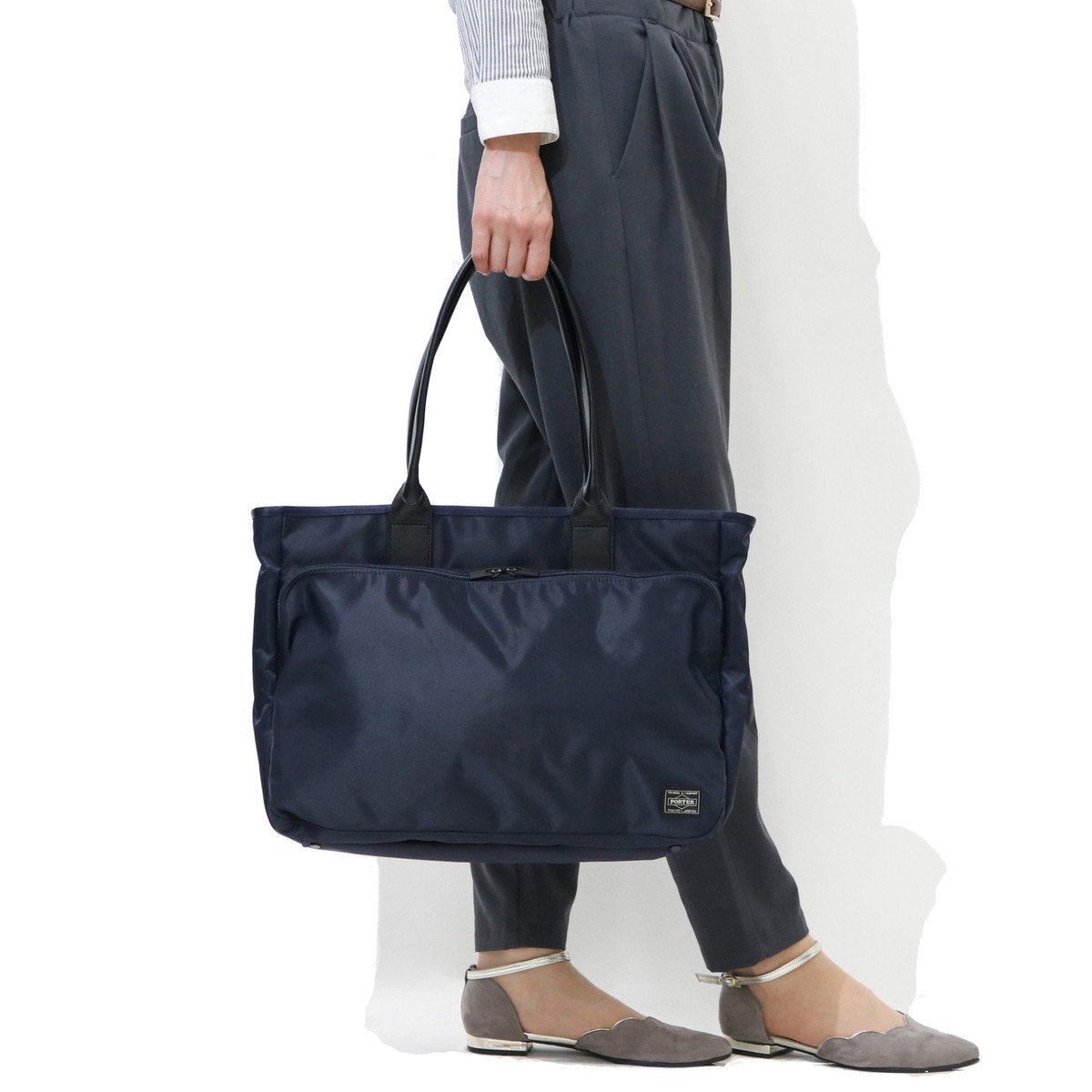  Porter время большая сумка 655-17873 Yoshida bag PORTER TIME мужской женский бренд бизнес ходить на работу A4 большая сумка черный 