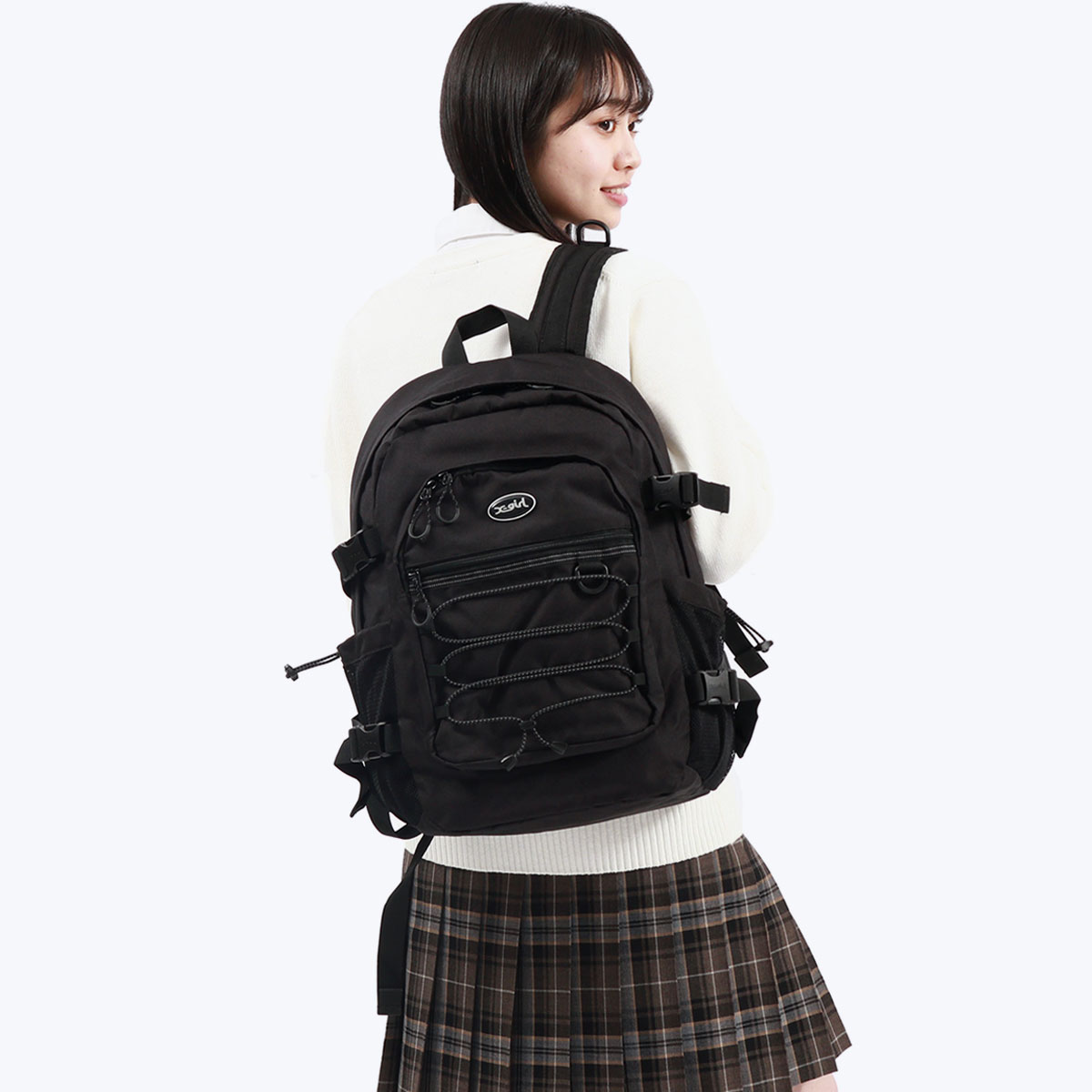  X-girl рюкзак женский женщина ходить на работу посещение школы X-girl рюкзак легкий легкий модный путешествие карман много большой студент 105234053005