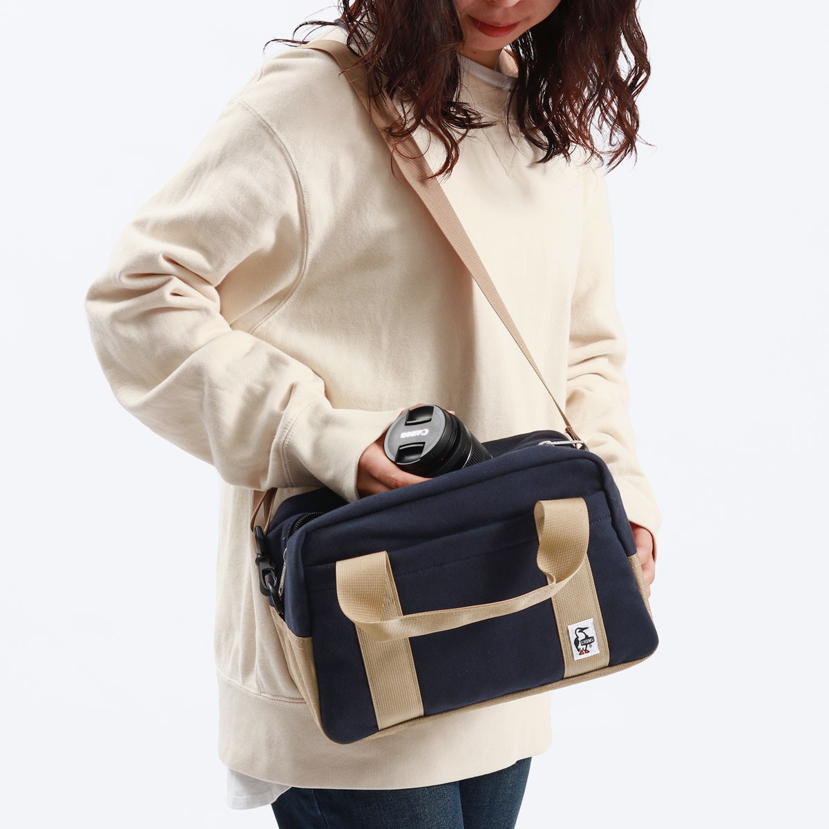  Япония стандартный товар Chums камера сумка плечо однообъективный зеркальный перегородка . женщина CHUMS симпатичный симпатичный модный путешествие камера кейс soft CH60-3603