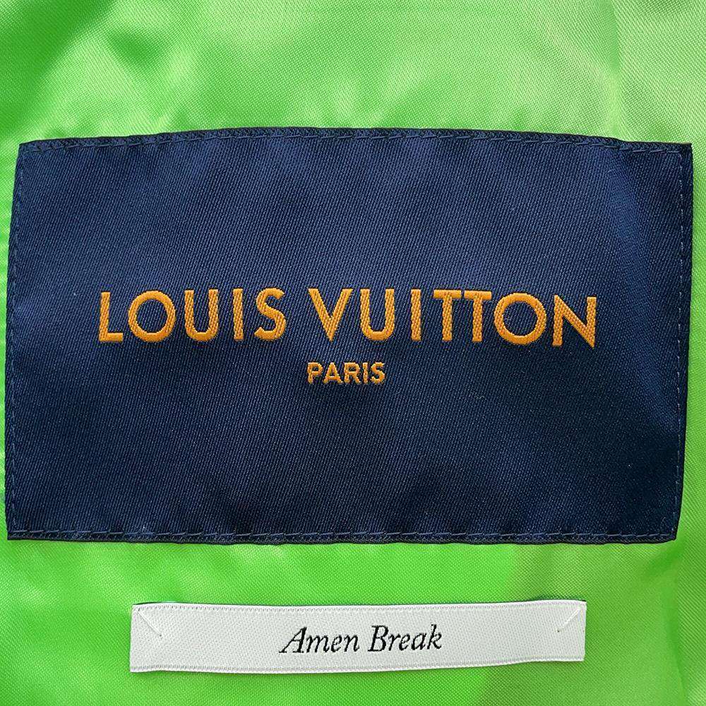  Louis Vuitton Bomber jacket monogram Logo Mix glatiento leather 1A9UJR men's size 46 LOUIS VUITTON