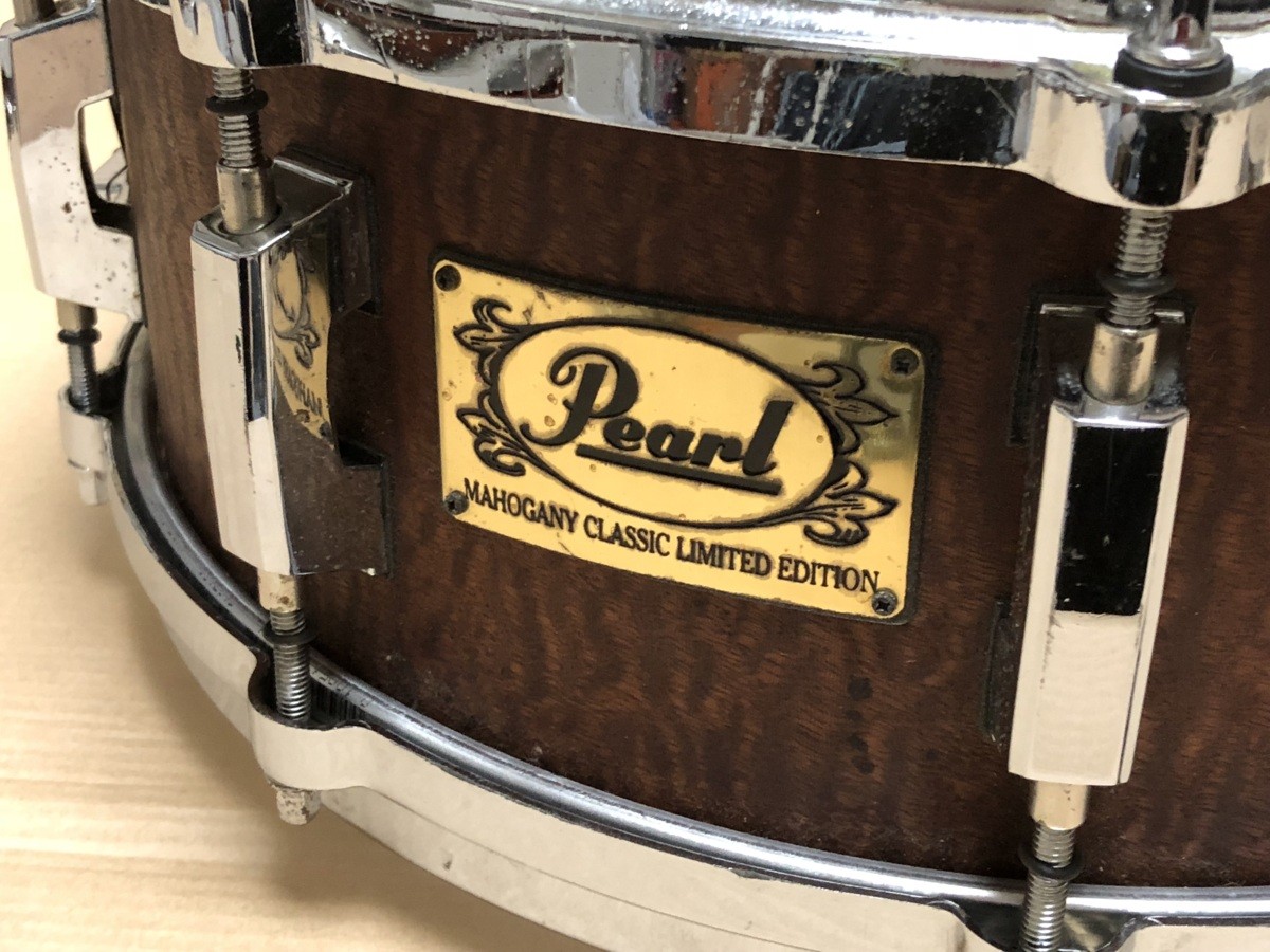  drum snare used pearl mahogany Pearl MH-5314 Mahogany Classic Limited Edition