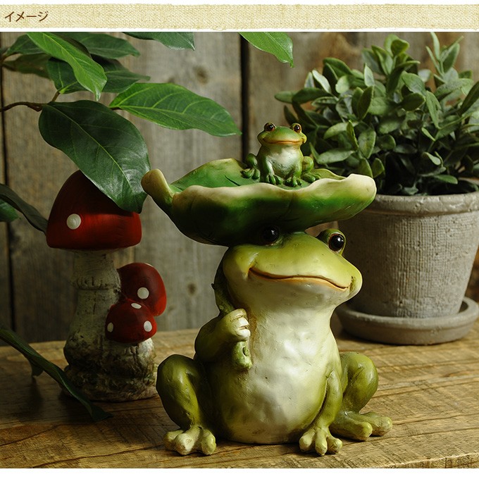 かえる 置物 オブジェ 庭 ガーデニング 雑貨 かわいい 雨が大好き親子のカエル Pg ガーデン用品屋さん 通販 Yahoo ショッピング