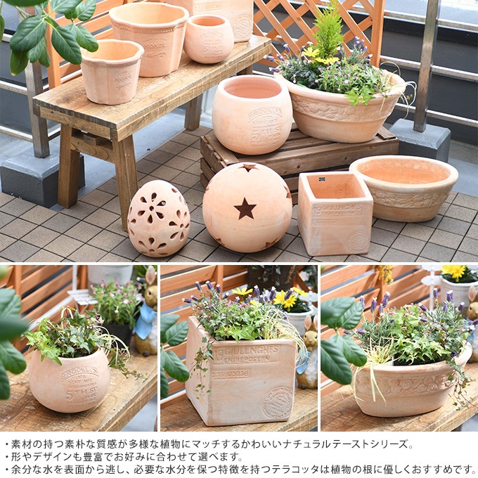 売れ済オンライン ガーデン雑貨テラコッタ植木鉢 多肉寄せ植えにも ガーデンオブジェ B アウトレット 激安 Pn Batam Go Id