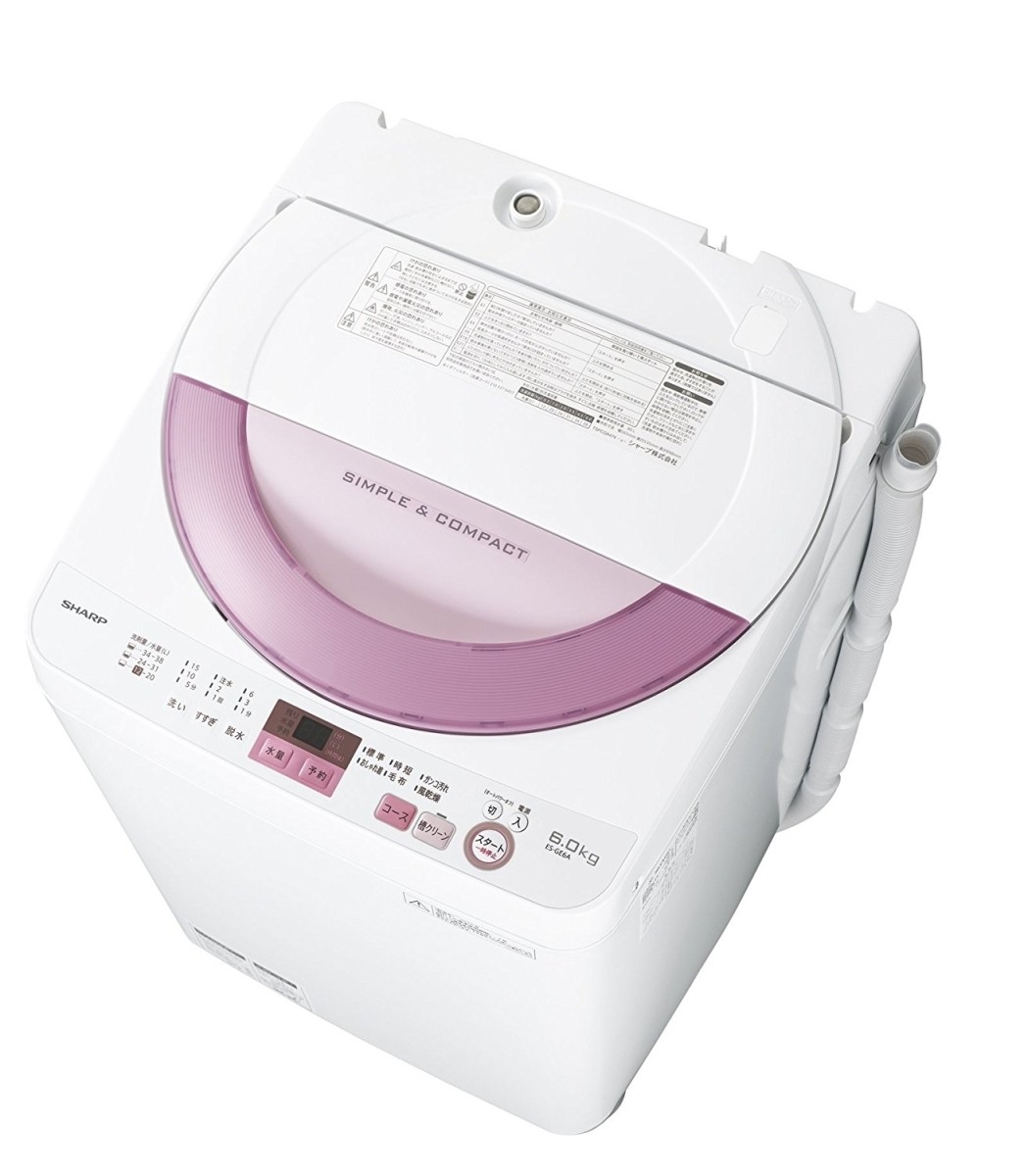 シャープ 全自動洗濯機 ES-GE6A-P(ピンク系) 洗濯機本体 - 最 シャープ 全自動洗濯機 ES-GE6A-P(ピンク系) 洗濯機本体 - 最