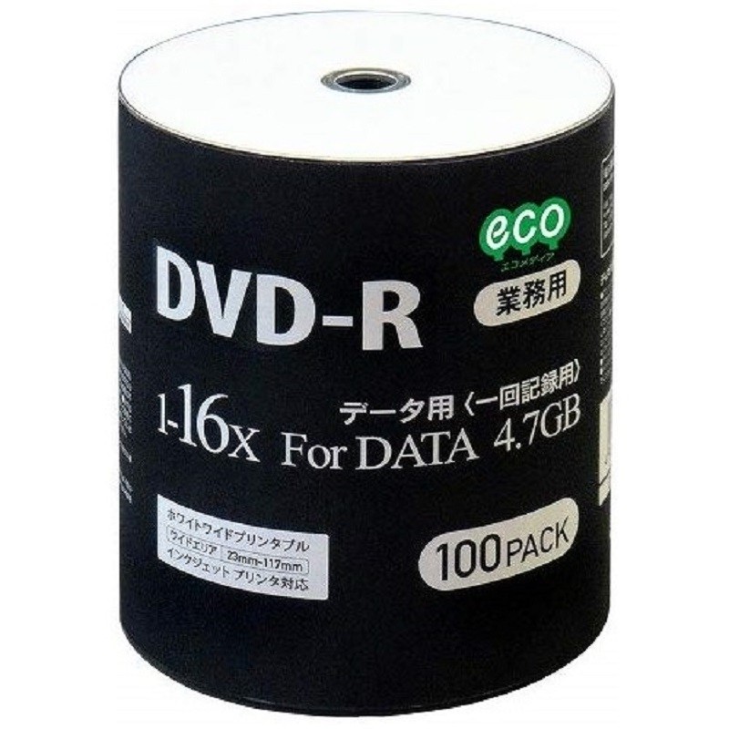 データ用DVD-R 16倍速 100枚 DR47JNP100_BULKの商品画像