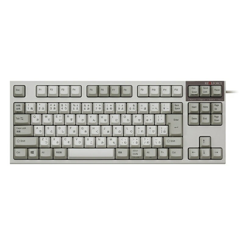 REALFORCE R2TLS-JPV-IV　静音変荷重　テンキーレスアイボリー 製品 : REALFORCE TKL S / R2TLS-JPV-IV | REALFORCE | 日本製