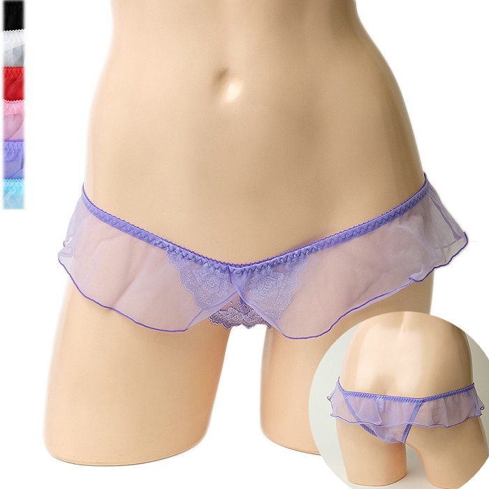 フリル付きシースルーショーツ ラポーム スケスケ パンティ セクシー 下着 ランジェリー 女性 レディース La-Pomme 319163 :la319163:G コレクション 通販 フリルフルバックショーツ シースルー セクシーショーツ セクシーランジェリー レディース