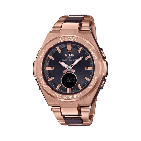 CASIO BABY-G MSG-W200CG 美品 CASIO BABY-G G-MS MSG-W200CG-5AJF （ピンクゴールド×ブラウン） BABY