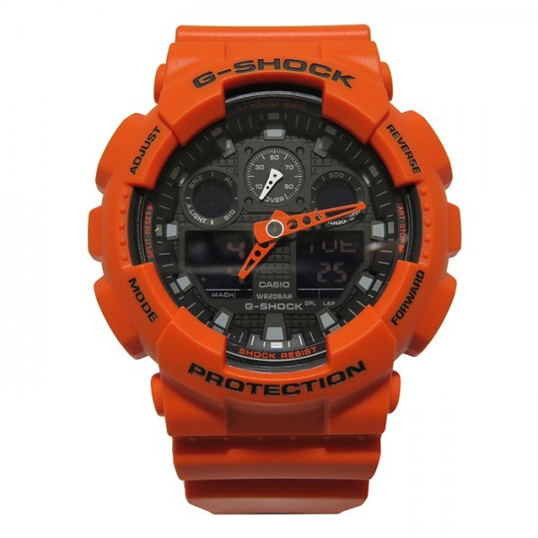 CASIO G-SHOCK GA-100 SERIES GA-100B-4AJF （レッド） G-SHOCK メンズウォッチの商品画像