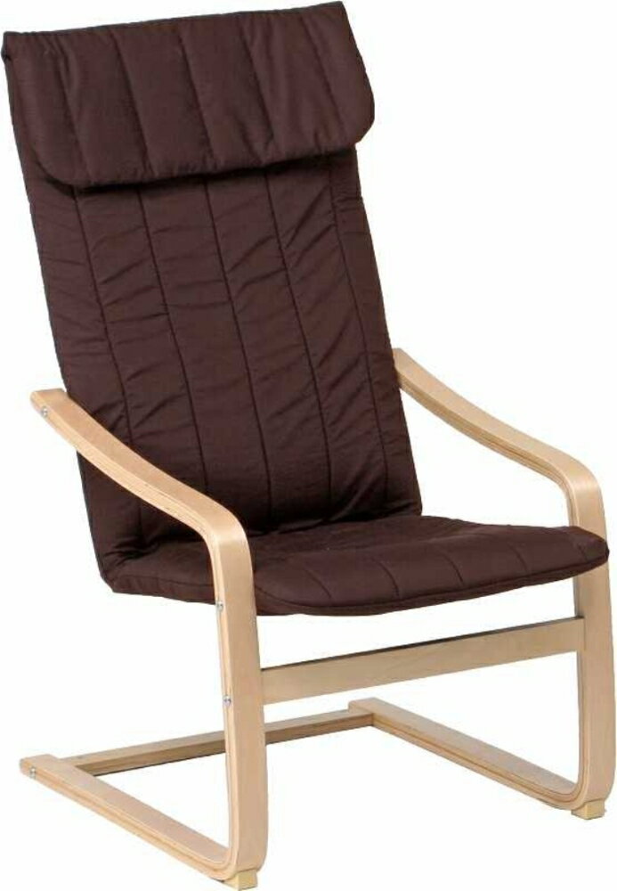 スリム リラックスチェアー W590×D770×H1020×SH410mm 84056 （ブラウン）の商品画像