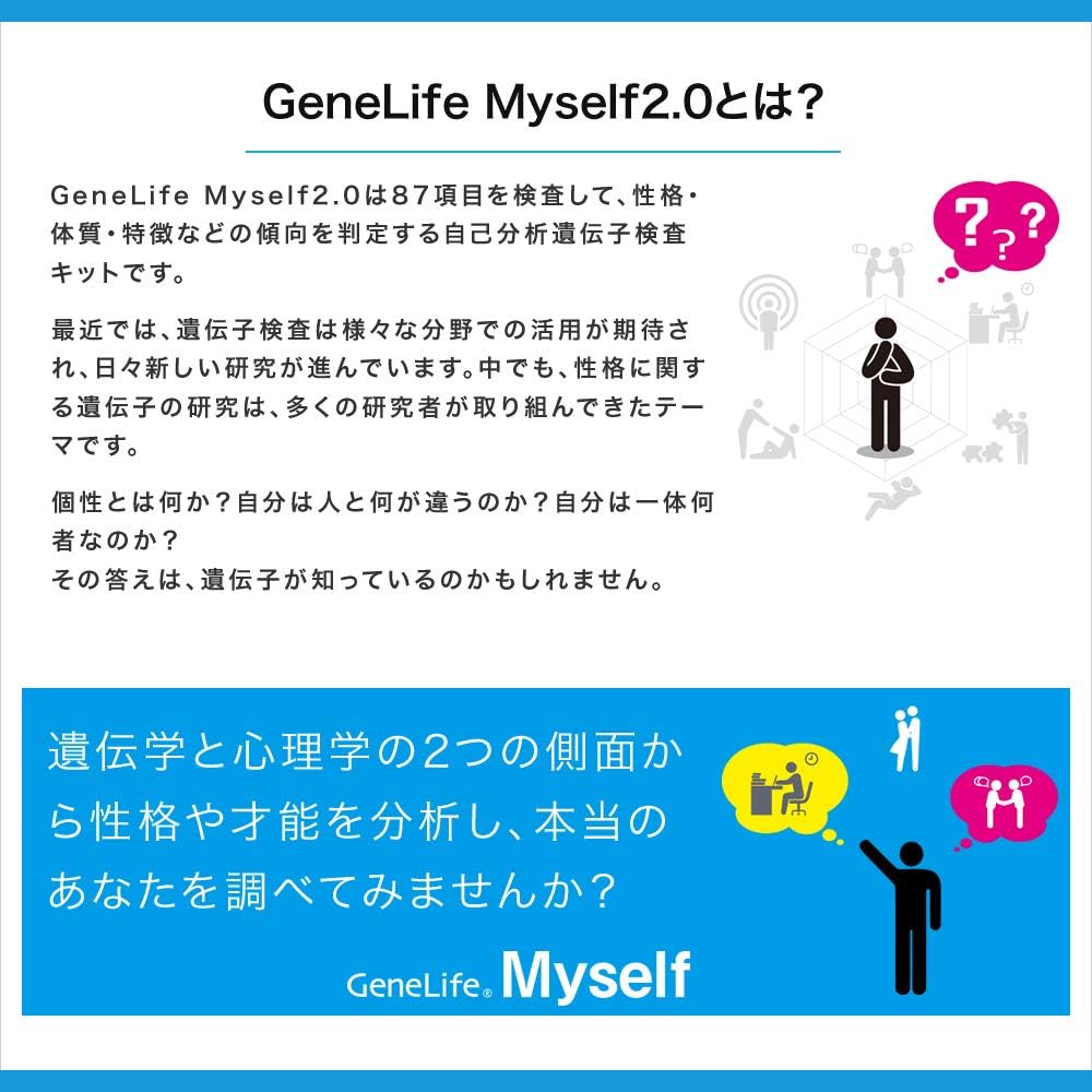 [200 ten thousand person breakthroug memory Point 10 times &amp; coupon ] Gene life my self [GeneLife Myself2.0] self analysis ... inspection kit 