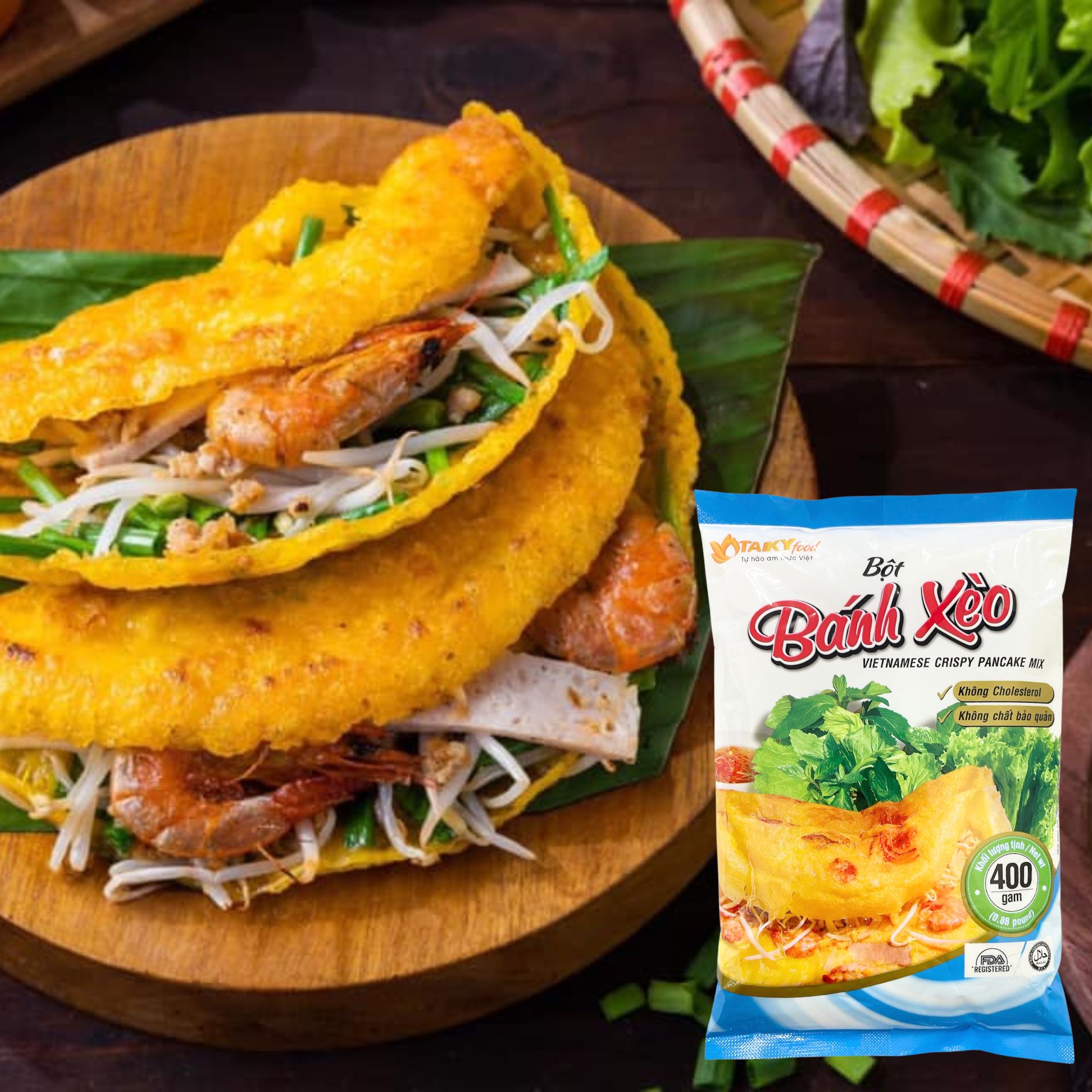 TAI KY Vine seo мука 400g, BOT BANH XEO TAI KY ( 10 пакет комплект )