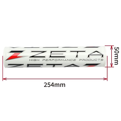  Gita racing (ZETA RACING) COMP bar pad standard (254mm) white easy installation injury squirrel k reduction dirt freak Dirtfreak ZE47-9136