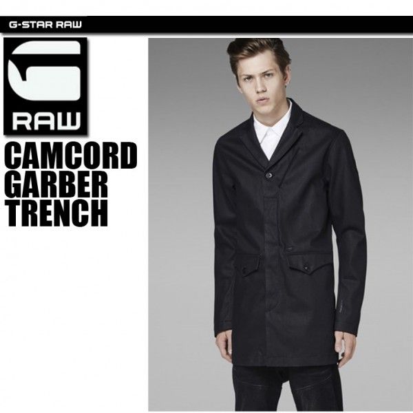 G-STAR RAW (ji- Star low ) CAMCORD GARBER TRENCH ( cam код ga- балка to ключ ) постоянный Fit Denim тренчкот 