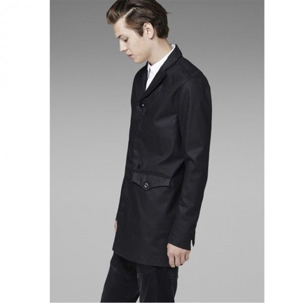 G-STAR RAW (ji- Star low ) CAMCORD GARBER TRENCH ( cam код ga- балка to ключ ) постоянный Fit Denim тренчкот 