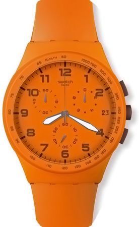 スウォッチ クロノ プラスティック オレンジポリカ/オレンジラバー SUSO400（オレンジ） メンズウォッチの商品画像