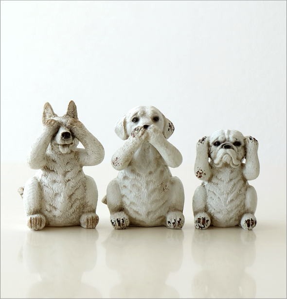 3匹の犬の置きもの(3)
