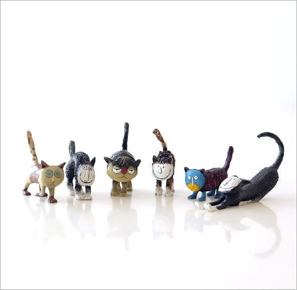 猫 置物 置き物 セット おしゃれ 玄関 卓上 オブジェ かわいい インテリア ユニークなネコの置物６個セット Kwb9659 ギギリビング 通販 Yahoo ショッピング