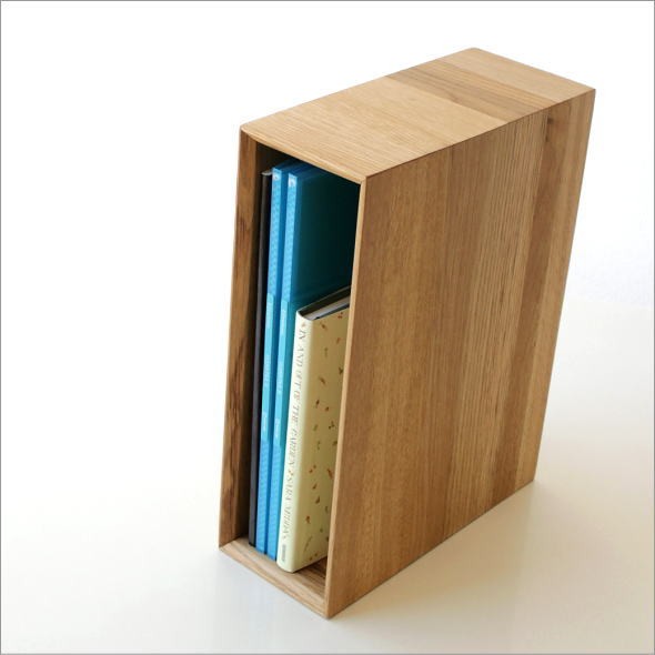 ファイルボックス ファイルスタンド おしゃれ 木製 無垢材 ファイルラック タテ型 縦型 ファイル収納 ナチュラルウッドのアーカイブボックス オーク Map50 ギギリビング 通販 Yahoo ショッピング