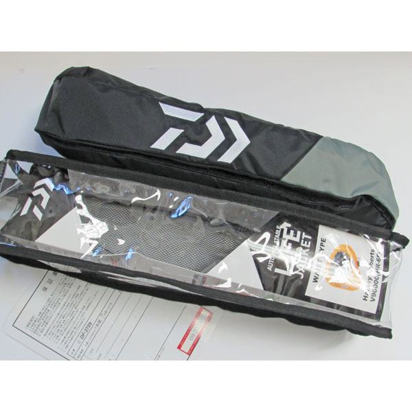 [ used unused goods ] Daiwa inflatable life jacket ( waist type automatic * manual .. type ) DF-2709 black size : free 
