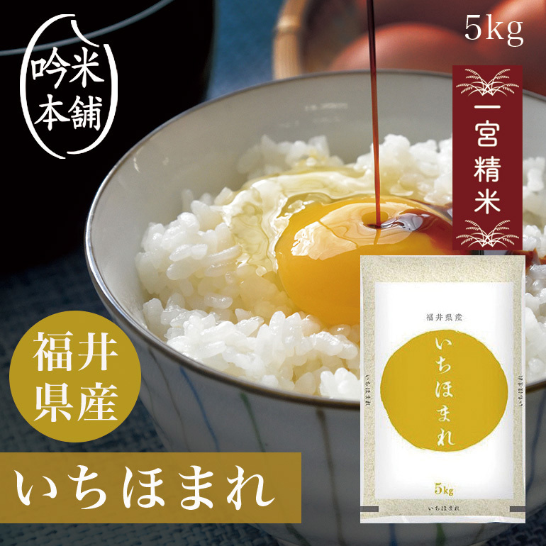 一宮精米 福井県産 いちほまれ 5kg×1袋 うるち米、玄米の商品画像