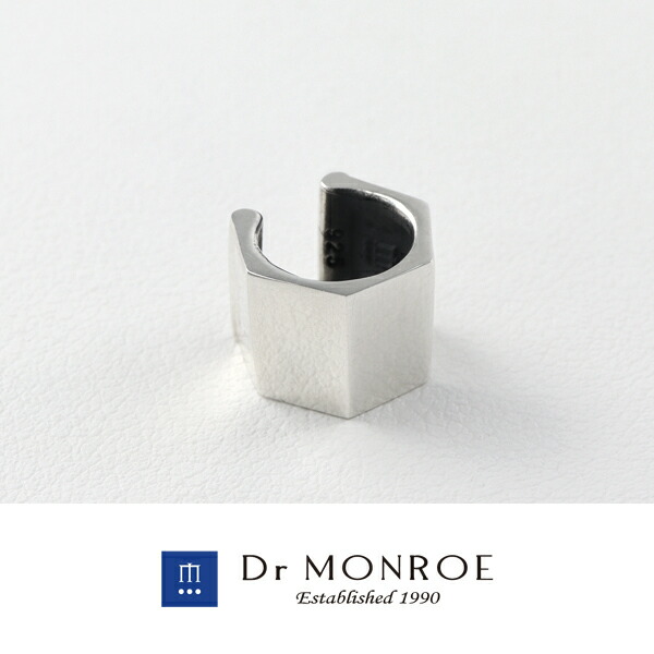Dr MONROEdokta- Monroe Hexagon широкий ушные каффы 1P одна сторона уголок для серебряный 925 шестиугольник много квадратная форма простой стандартный меньше ... нет 