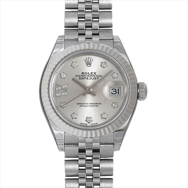 ROLEX デイトジャスト 279174G WG/SS オイスターブレス 9Pスターダイヤ/9ローマダイヤ/シルバーダイヤル デイトジャスト レディース腕時計の商品画像
