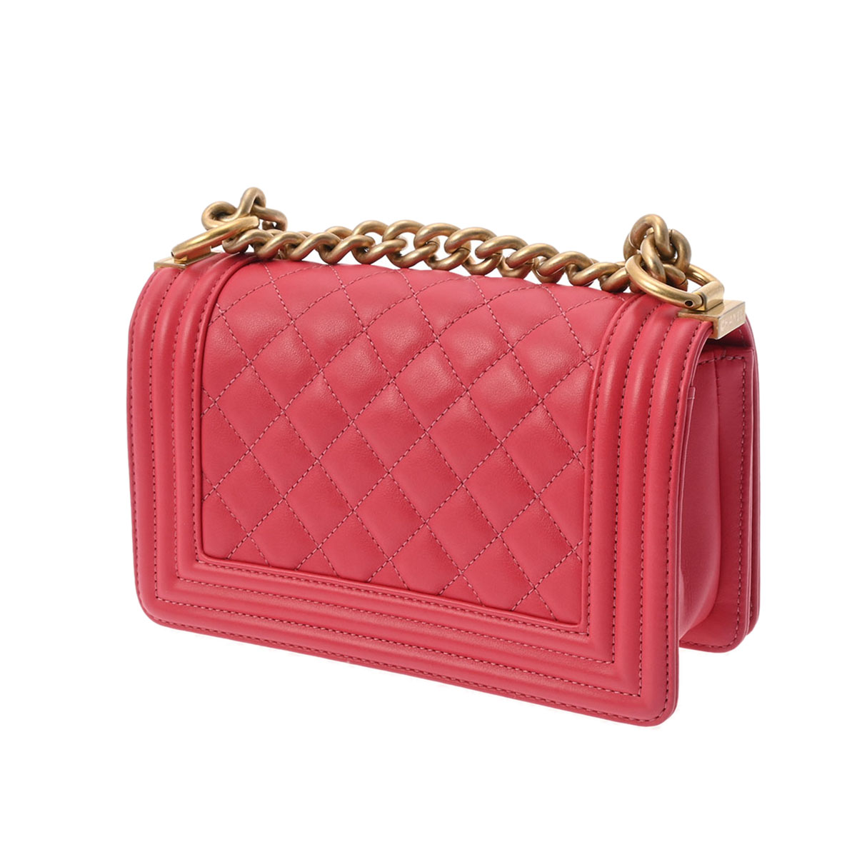 CHANEL Chanel Boy Chanel 20 цепь плечо розовый под старину Gold металлические принадлежности A67085 женский машина f сумка на плечо AB разряд б/у серебряный магазин 