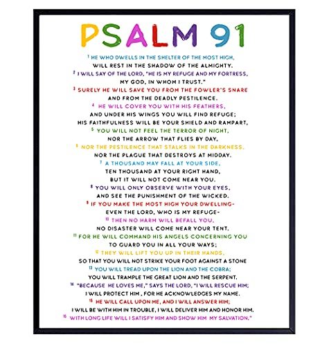 全品送料無料 91st Decor Wall Religious 91 Psalm Psalm Decor Wall Scripture Art Wall ポスター Www Mindthevoice Be