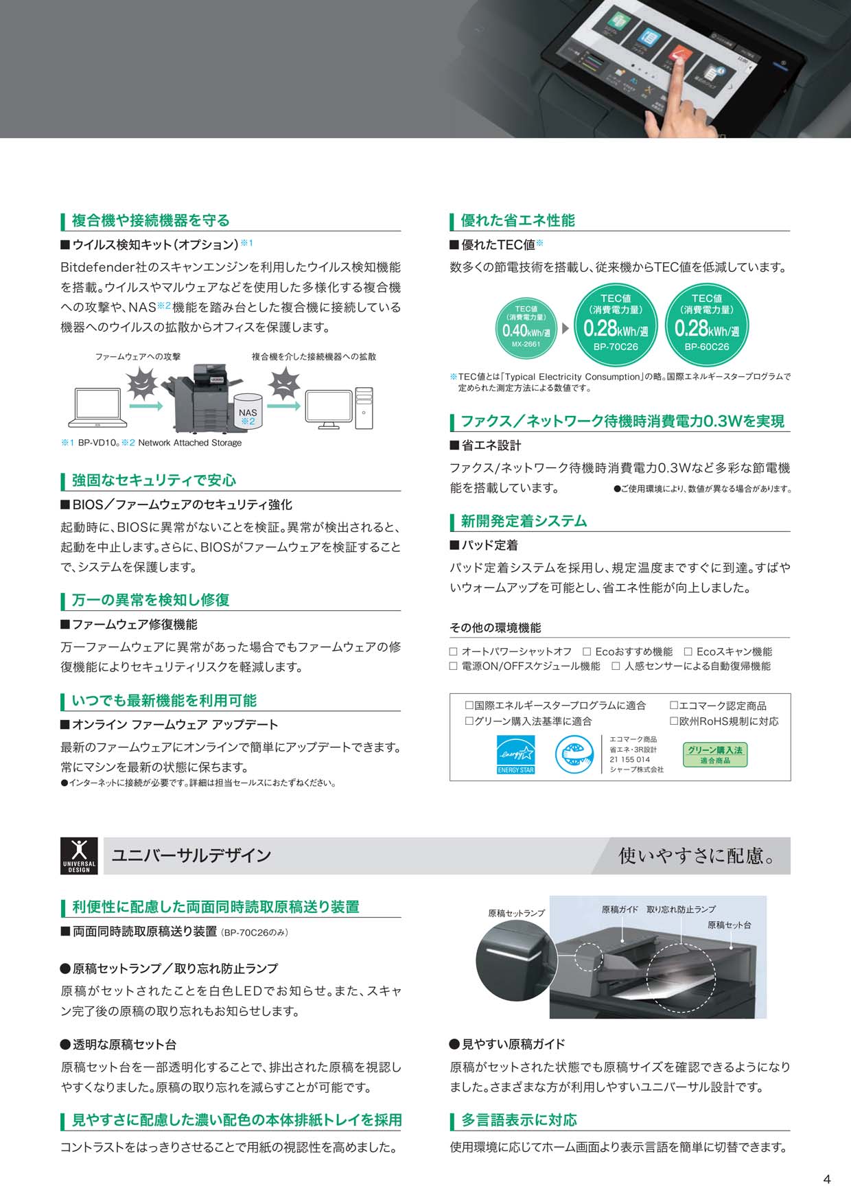  maintenance parts * preliminary toner attaching SHARP digital full color multifunction machine BP-60C26 copy *FAX* network printer * scanner 