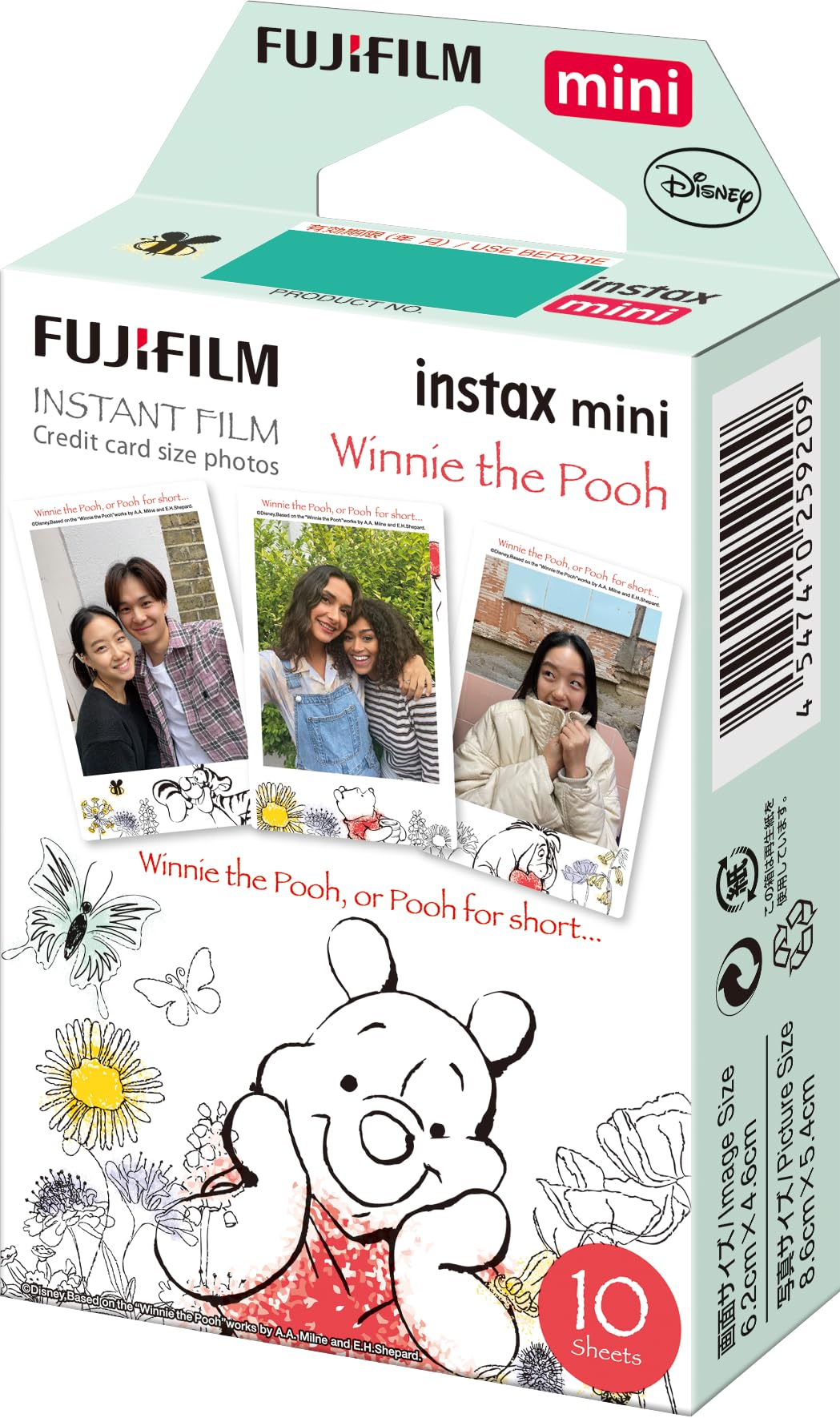 FUJIFILM камера мгновенной печати Cheki для плёнка 10 листов входит . рисунок ( Винни Пух ) INSTAX MINI POOH WW 1