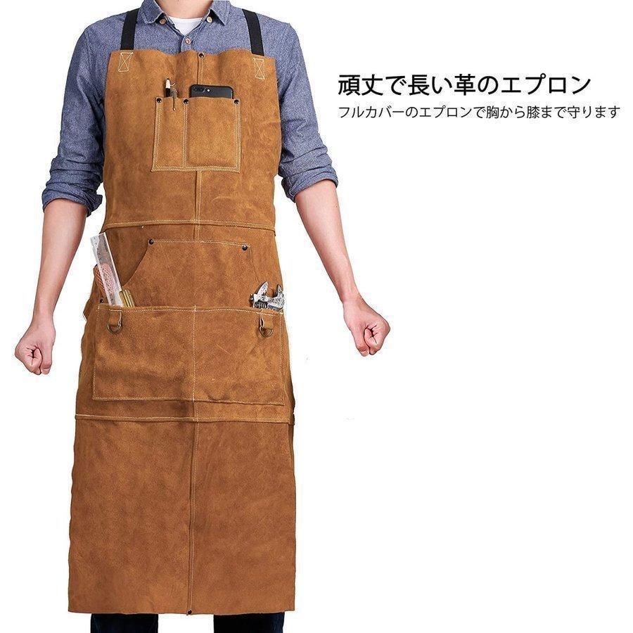 work apron apron welding apron original leather 6.. with pocket X type . present . apron M from XXXL till adjustment possible man and woman use Work apron outdoor camp supplies 