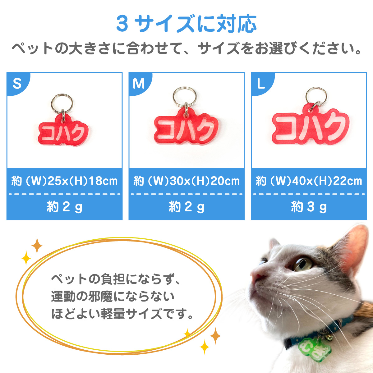  identification tag dog cat pet name . nameplate clear acrylic fiber ..... custom-made stylish ....pn-tag-02