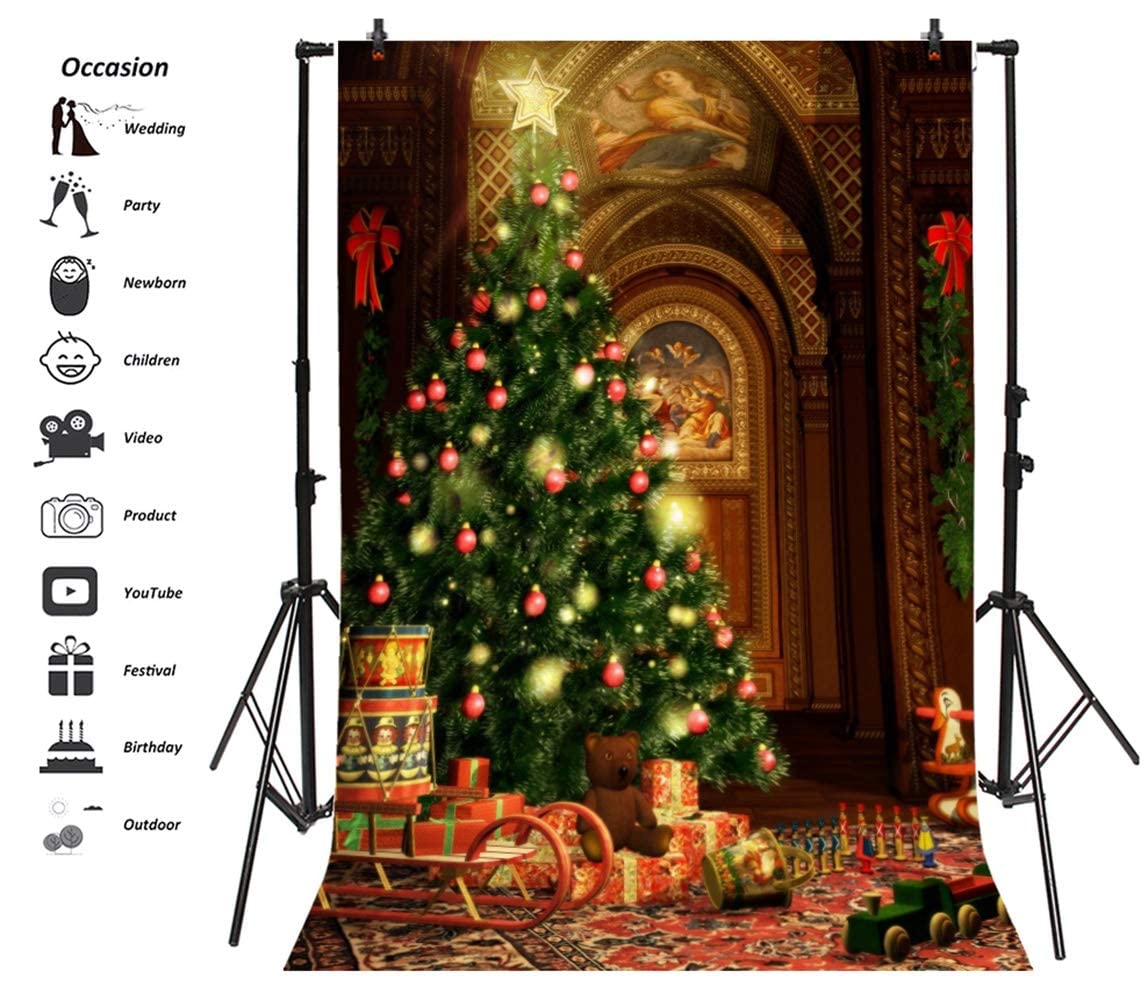 Qinunipoto Christmas photograph photographing for background cloth winter cloth photographing for background back paper Christmas tree . present child photographing cloth back background si-