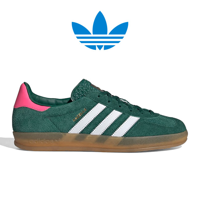 adidas WMNS GAZELLE INDOOR "COLLEGIATE GREEN PINK" IG5929 （カレッジグリーン/フットウェアホワイト/ルーシッドピンク） adidas Originals GAZELLE（adidas Originals） レディーススニーカーの商品画像