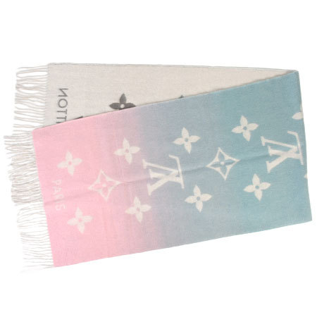 中古美品 ルイヴィトン マフラー モノグラム エシャルプ